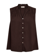 Esally Bluse - Dame - BROWN