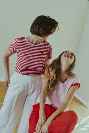 Mian T-shirt - Dame - Lyserød / Rød - Gumpel & Co