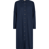 Freequent Lava Skjortekjole - Dame - NAVY BLAZER