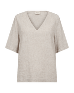 Lava Bluse - Dame - SILVER MINK W. STAR OFF-WHITE